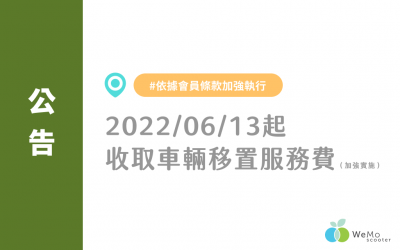 【公告】2022/06/13 起加強實施收取車輛移置服務費